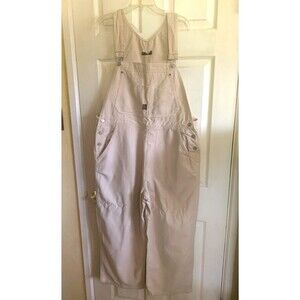 For Joseph Vintage Beige Cotton Blend Overalls Made in USA Size Large